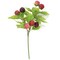 Spring Raspberry Stem Pick 10.5 Inch Foam Fruit with Leafy Green Decor Set of 3